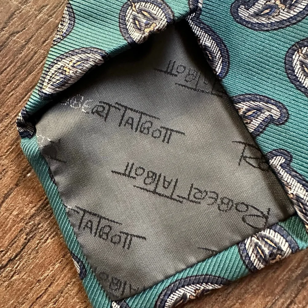 Men's Robert Talbott Teal Paisley Silk Tie One Size